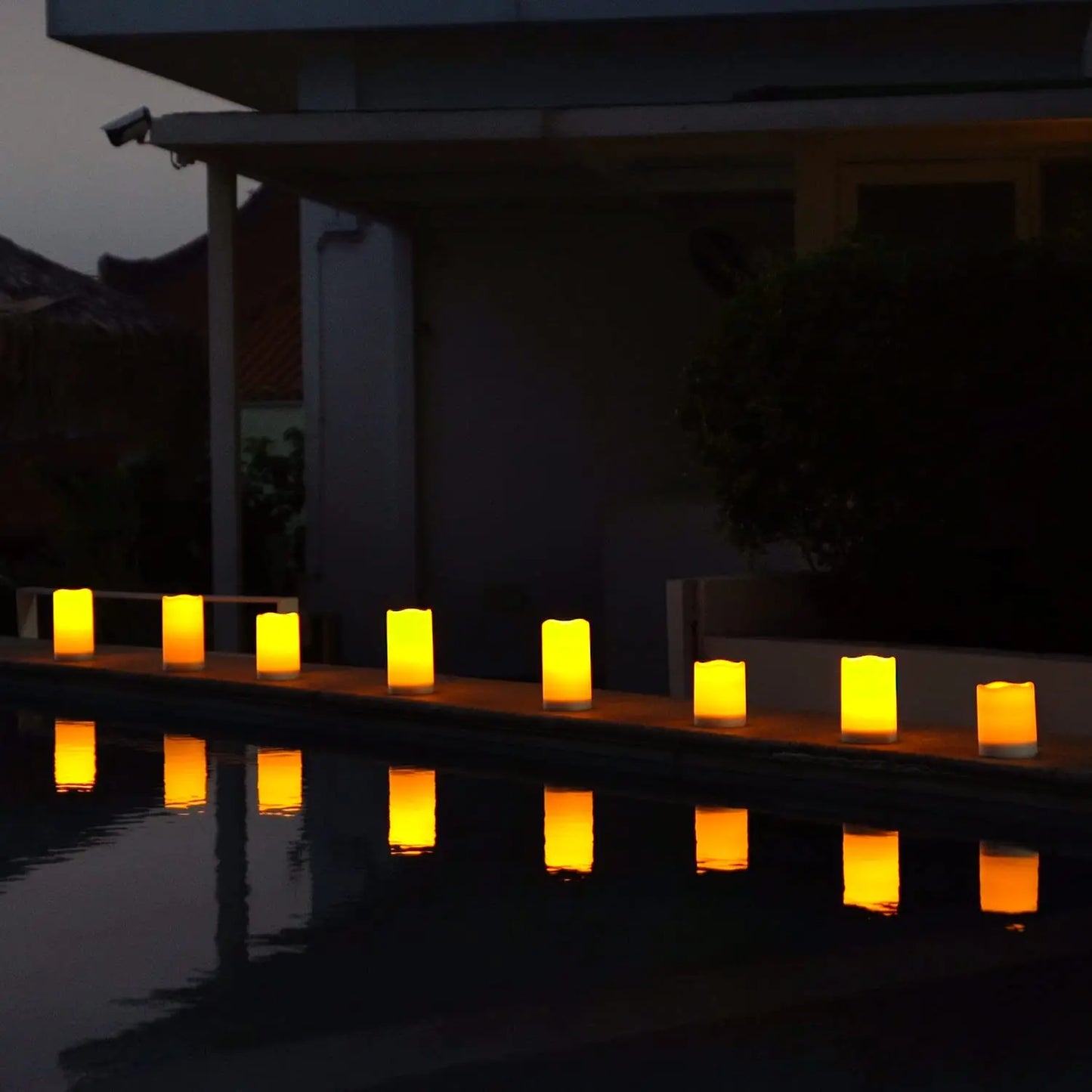 【 Set of 3】Solar Powered Candles Outdoor Waterproof, Flickering Glow, Rechargeable Candles, Solar Powered Candles F0Or Outside, Lanterns, Sensor Only, Dusk to Dawn#Summervibes