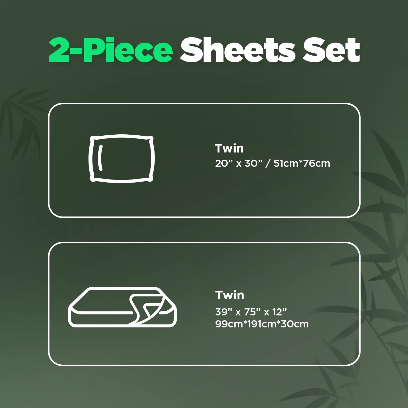 Emircey 3-Piece Bamboo Sheet Set (1 Fitted Sheet + 2 Pillowcases) – Luxurious, Breathable, Cooling Bedding for Home and Dorm Use, Perfect Gift for Any Occasion