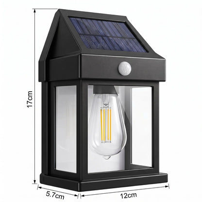 1/2/4PCS Solar Outdoor Wall Lights with Motion Sensor – IP65 Waterproof Garden Security Lighting, 3 Modes (Auto Dusk-To-Dawn), Wireless Decorative Lights for Patios, Villas, and Pathways (Modern Black Design)