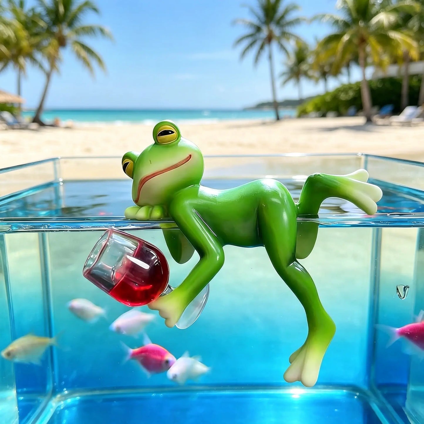 Funny Frog Garden Decor Adorable Lawn Ornament for Yard & Garden Perfect Outdoor Gift for Women Who Love Plants Durable Weather Resistant Flower Pot Figurine,Summervibes