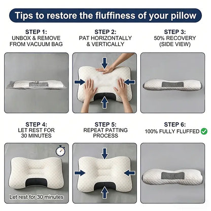 【Summer Deals】Ufist Cervical Pillow 2-Pack, Orthopedic Pillow for Side, Back, and Stomach Sleepers, Polyester Fiber Neck Support Pillow, Ergonomic Contour Sleeping Pillow Outdoorfun