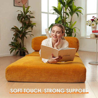 Apartment Must-Have: Foldable Sofa Bed. Memory Foam Mattress & Easy Setup