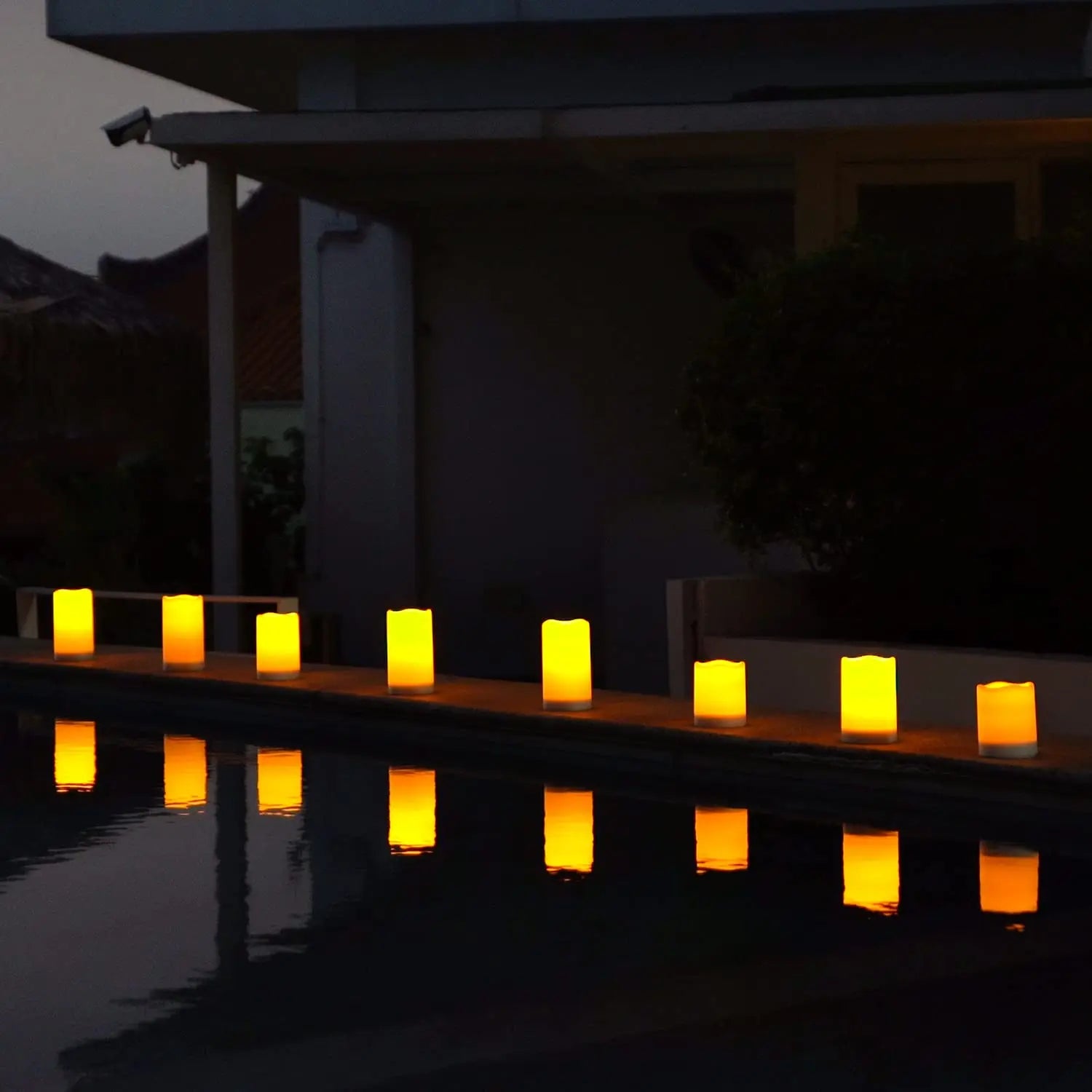 【 Set of 3】Solar Powered Candles Outdoor Waterproof, Flickering Glow, Rechargeable Candles, Solar Powered Candles F0Or Outside, Lanterns, Sensor Only, Dusk to Dawn#Summervibes
