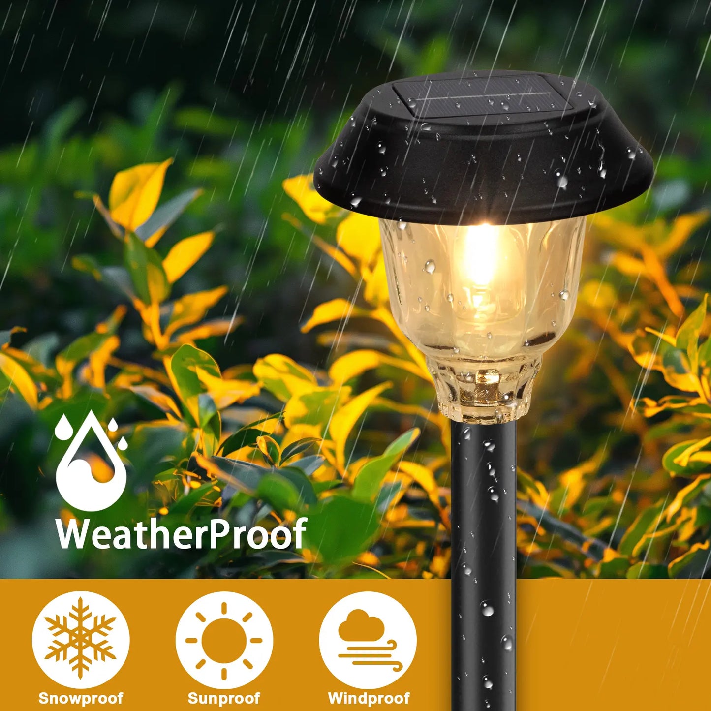 Summervibes，6 Pack Solar Pathway Lights Outdoor, 22 Inch Tall IP65 Waterproof Solar Garden Lights with Edison LED Tungsten Filament Bulb, Dusk to Dawn Auto On/Off Solar Landscape Lights for Yard, Patio, Pathway Decor (Warm White) Outdoorfun