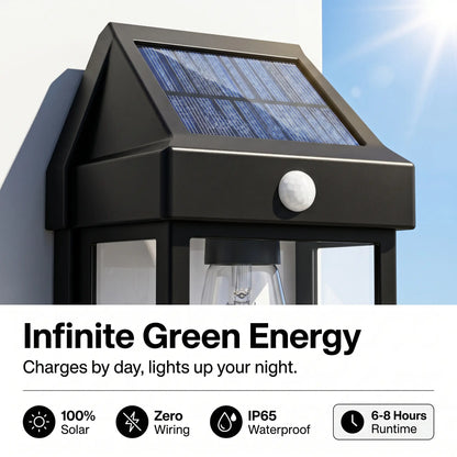 1/2/4PCS Solar Outdoor Wall Lights with Motion Sensor – IP65 Waterproof Garden Security Lighting, 3 Modes (Auto Dusk-To-Dawn), Wireless Decorative Lights for Patios, Villas, and Pathways (Modern Black Design)