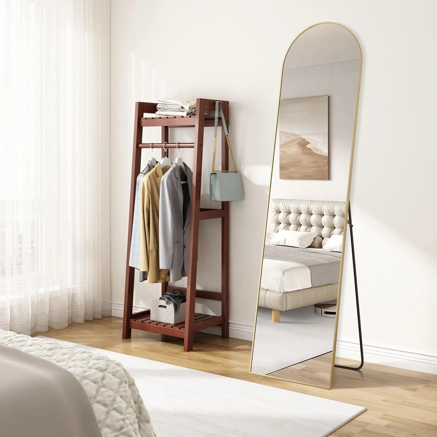 CONCETTA 59"x16" Arched Full-Length Floor Mirror