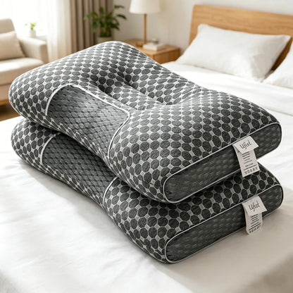 【Summer Deals】Ufist Cervical Pillow 2-Pack, Orthopedic Pillow for Side, Back, and Stomach Sleepers, Polyester Fiber Neck Support Pillow, Ergonomic Contour Sleeping Pillow Outdoorfun