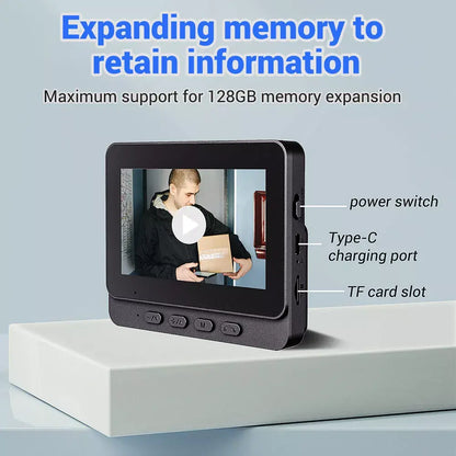 1080P Wireless Smart Video Doorbell Camera with IPS Screen and 2.4G Intercom System