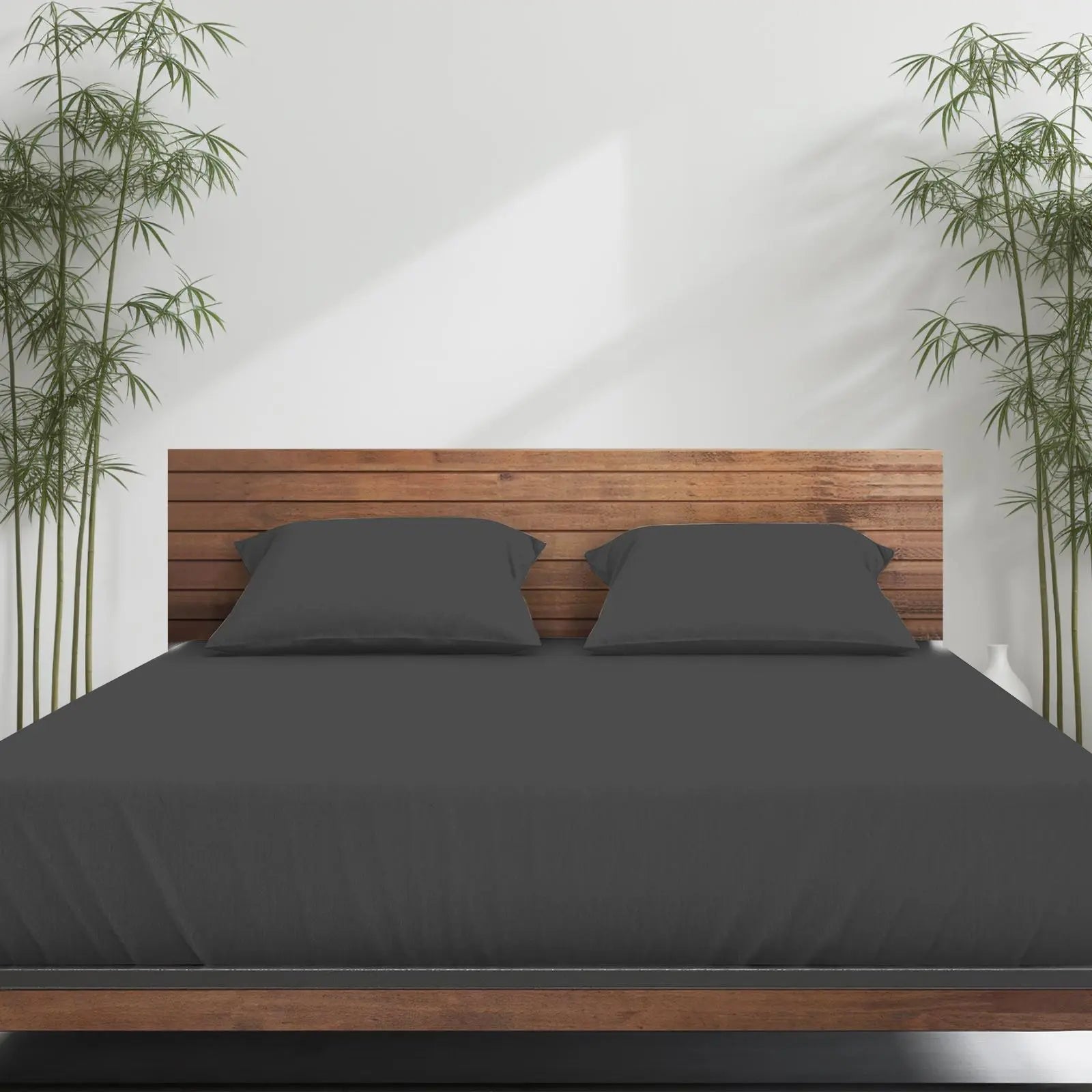 Emircey 3-Piece Bamboo Sheet Set (1 Fitted Sheet + 2 Pillowcases) – Luxurious, Breathable, Cooling Bedding for Home and Dorm Use, Perfect Gift for Any Occasion
