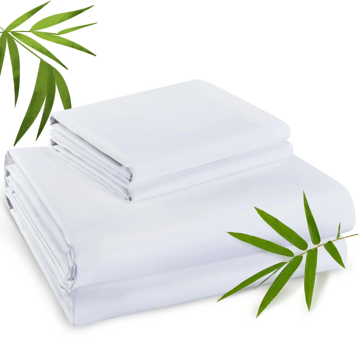 Emircey 3-Piece Bamboo Sheet Set (1 Fitted Sheet + 2 Pillowcases) – Luxurious, Breathable, Cooling Bedding for Home and Dorm Use, Perfect Gift for Any Occasion