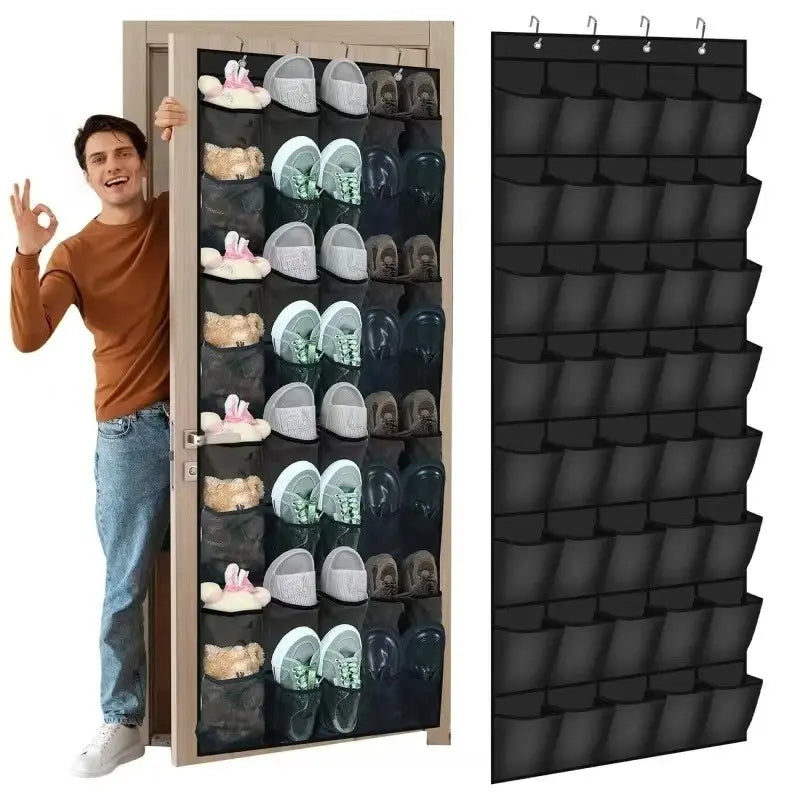 Over the Door Shoe Rack With12/14/24/28/35/40 Large Mesh Pockets Hanging Shoe Organizer for Closet Hanging Shoe Rack Holder Shoe Storage Bag
