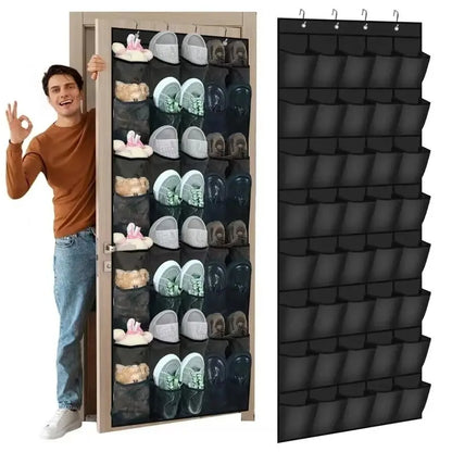 Over the Door Shoe Rack With12/14/24/28/35/40 Large Mesh Pockets Hanging Shoe Organizer for Closet Hanging Shoe Rack Holder Shoe Storage Bag