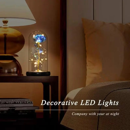Elegant LED Everlasting Rose in Glass Dome - Timeless Gift for Mother's Day, Valentine's Day, Birthdays, and Anniversaries