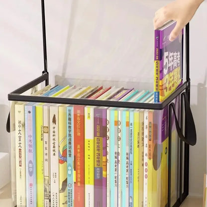 Transparent Plastic Storage Box Set (1 Piece), Large Capacity Book and Clothing Organizer, Space Saving Home and Office Design