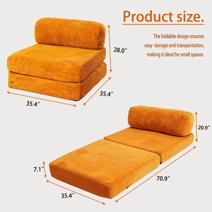 Apartment Must-Have: Foldable Sofa Bed. Memory Foam Mattress & Easy Setup
