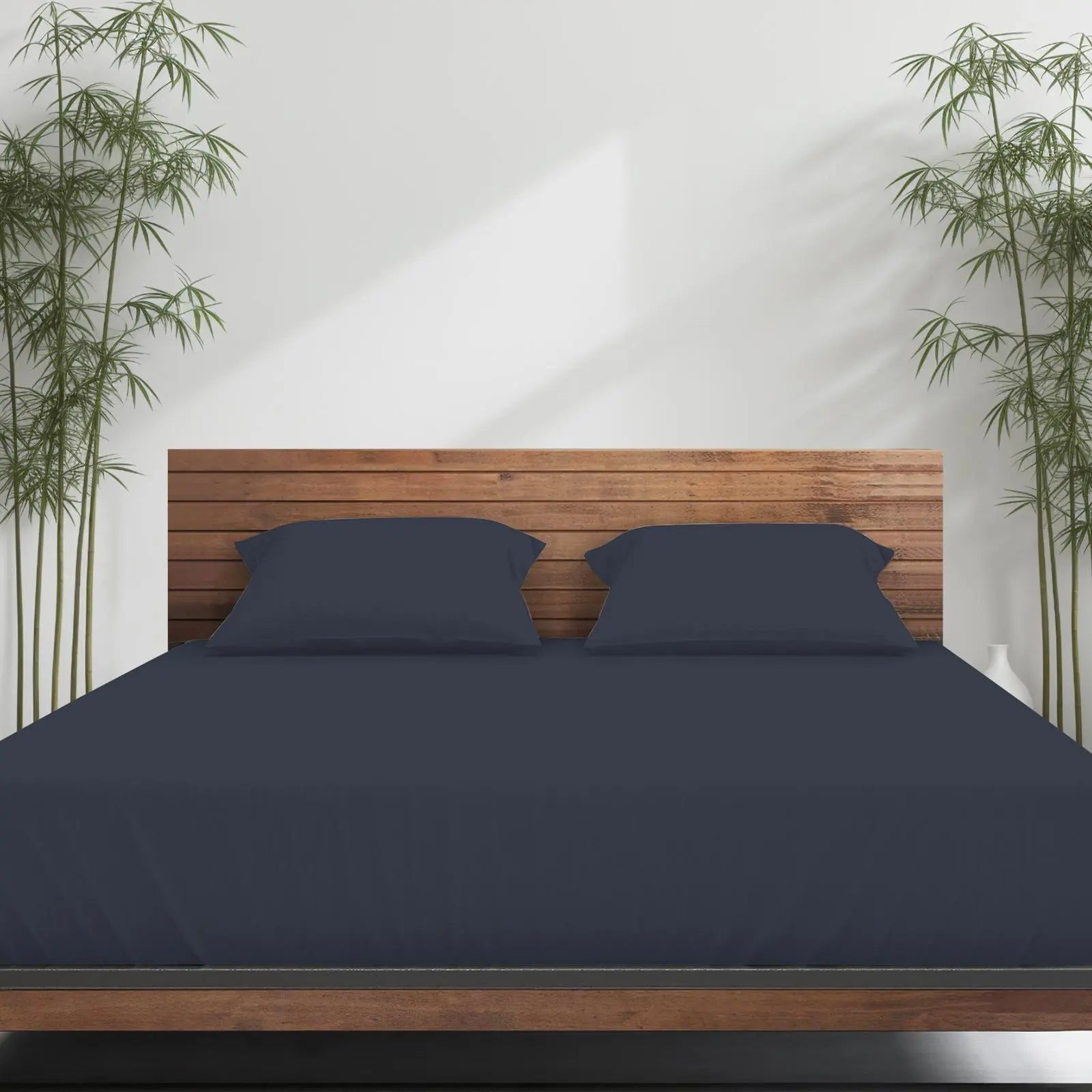 Emircey 3-Piece Bamboo Sheet Set (1 Fitted Sheet + 2 Pillowcases) – Luxurious, Breathable, Cooling Bedding for Home and Dorm Use, Perfect Gift for Any Occasion