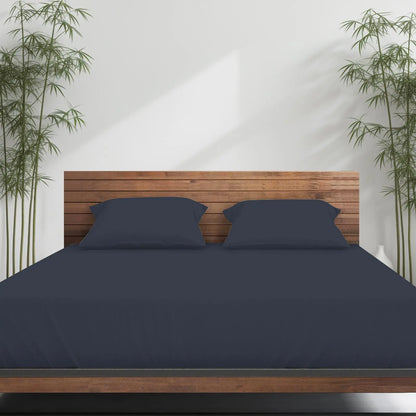 Emircey 3-Piece Bamboo Sheet Set (1 Fitted Sheet + 2 Pillowcases) – Luxurious, Breathable, Cooling Bedding for Home and Dorm Use, Perfect Gift for Any Occasion