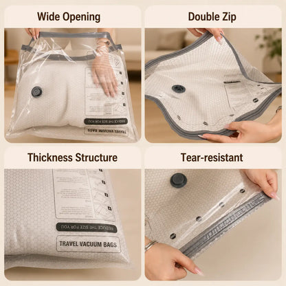 BLOOM LL [2026 Upgraded Edition] — 9/12/15/27-Piece Leak-Proof Vacuum Travel Storage Bag Set. Includes Rechargeable Cordless Electric Air Pump. Ideal for Clothing, Bedding, Luggage, Suitcases, and Moving Storage.