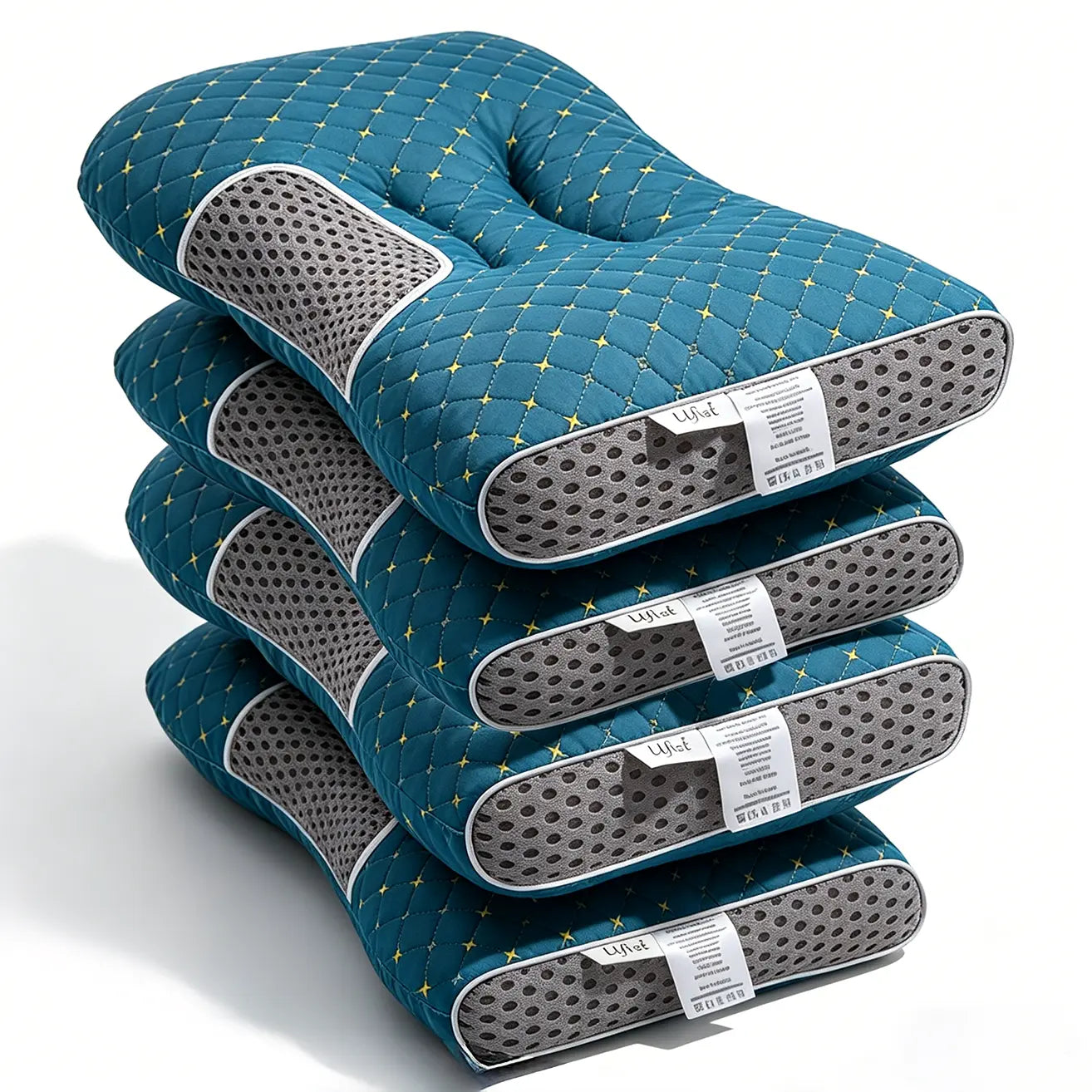 【Summer Deals】Ufist Cervical Pillow 2-Pack, Orthopedic Pillow for Side, Back, and Stomach Sleepers, Polyester Fiber Neck Support Pillow, Ergonomic Contour Sleeping Pillow Outdoorfun