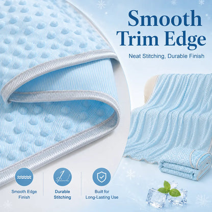 Summer Cooling Blanket for Hot Sleepers - Lightweight, Breathable, and Machine Washable Soft Plush Blanket for Bed, Sofa, Office, and Camping – Ideal for Summer Bedding Gifts and Multi-Scene Use