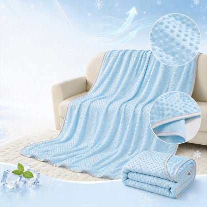 Summer Cooling Blanket for Hot Sleepers - Lightweight, Breathable, and Machine Washable Soft Plush Blanket for Bed, Sofa, Office, and Camping – Ideal for Summer Bedding Gifts and Multi-Scene Use