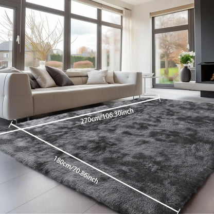 Modern Long Shag Rug, Fluffy Area Rug, Polyester Fiber Rectangular Carpet for Living Room & Bedroom, Home Use, Multiple Sizes Available #GLOBAL PICKS