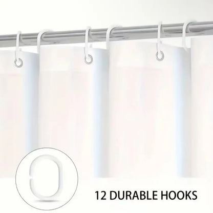 1/4Pcs Shower Curtain Set, Modern Decorative Bathroom Decor, No-Drill Hooks Included, Multifunctional Bath Divider, Gift for Friends & Family, Mother'S Day Gifts