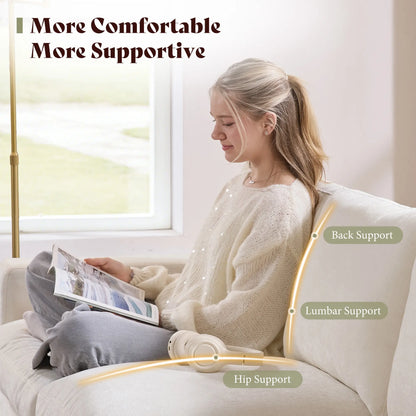 AMERLIFE Modern 3 Seater Sofa with Deep Seat, Fabric Couch for Living Room, Full Metal Support, Pet-Friendly Comfy Sofa, Standard Couch for Bedroom & Apartment