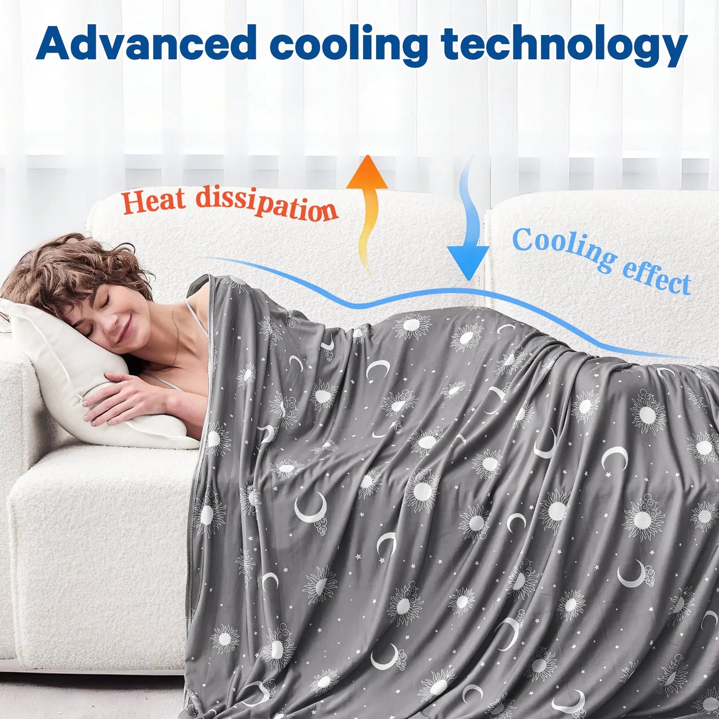 【Memorial Day Deals】Inhand Cooling Blanket Queen Size, Summer Blankets for Hot Sleepers & Night Sweat, Thin Blanket Cold Cool Lightweight Cooling Blanket for Couch Bed,Breathable Cooling Blanket,Light Blanket for Hot Sleepers,Comfy Bedding,Gift for Summer