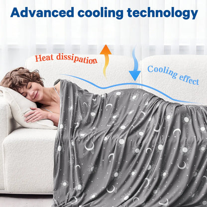 【Memorial Day Deals】Inhand Cooling Blanket Queen Size, Summer Blankets for Hot Sleepers & Night Sweat, Thin Blanket Cold Cool Lightweight Cooling Blanket for Couch Bed,Breathable Cooling Blanket,Light Blanket for Hot Sleepers,Comfy Bedding,Gift for Summer