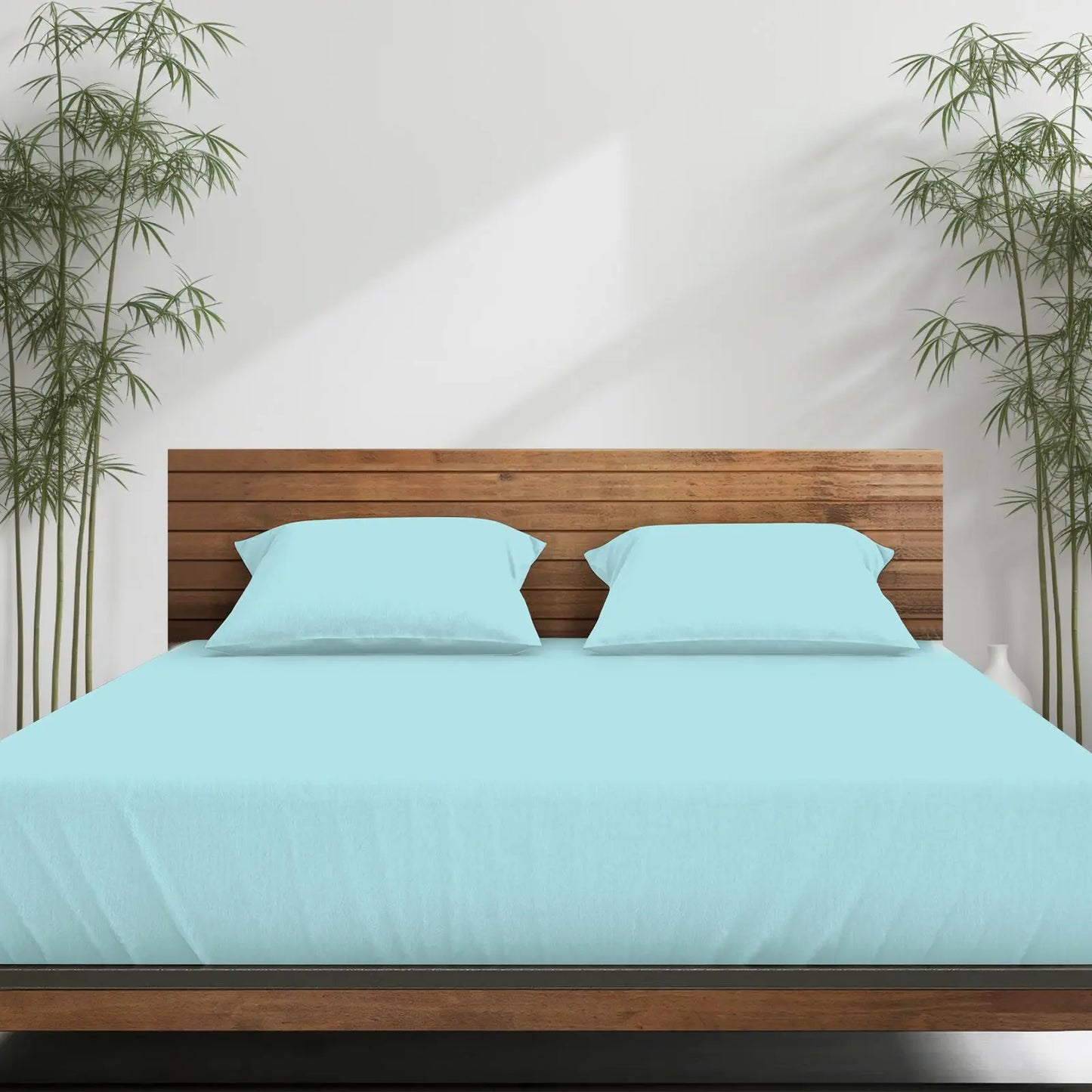 Emircey 3-Piece Bamboo Sheet Set (1 Fitted Sheet + 2 Pillowcases) – Luxurious, Breathable, Cooling Bedding for Home and Dorm Use, Perfect Gift for Any Occasion
