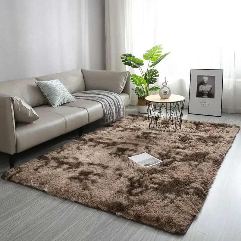 Modern Long Shag Rug, Fluffy Area Rug, Polyester Fiber Rectangular Carpet for Living Room & Bedroom, Home Use, Multiple Sizes Available #GLOBAL PICKS