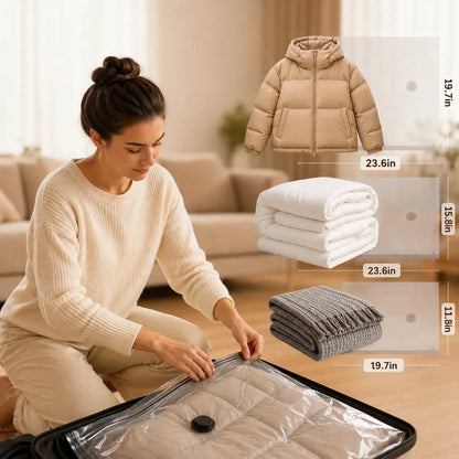 BLOOM LL [2026 Upgraded Edition] — 9/12/15/27-Piece Leak-Proof Vacuum Travel Storage Bag Set. Includes Rechargeable Cordless Electric Air Pump. Ideal for Clothing, Bedding, Luggage, Suitcases, and Moving Storage.