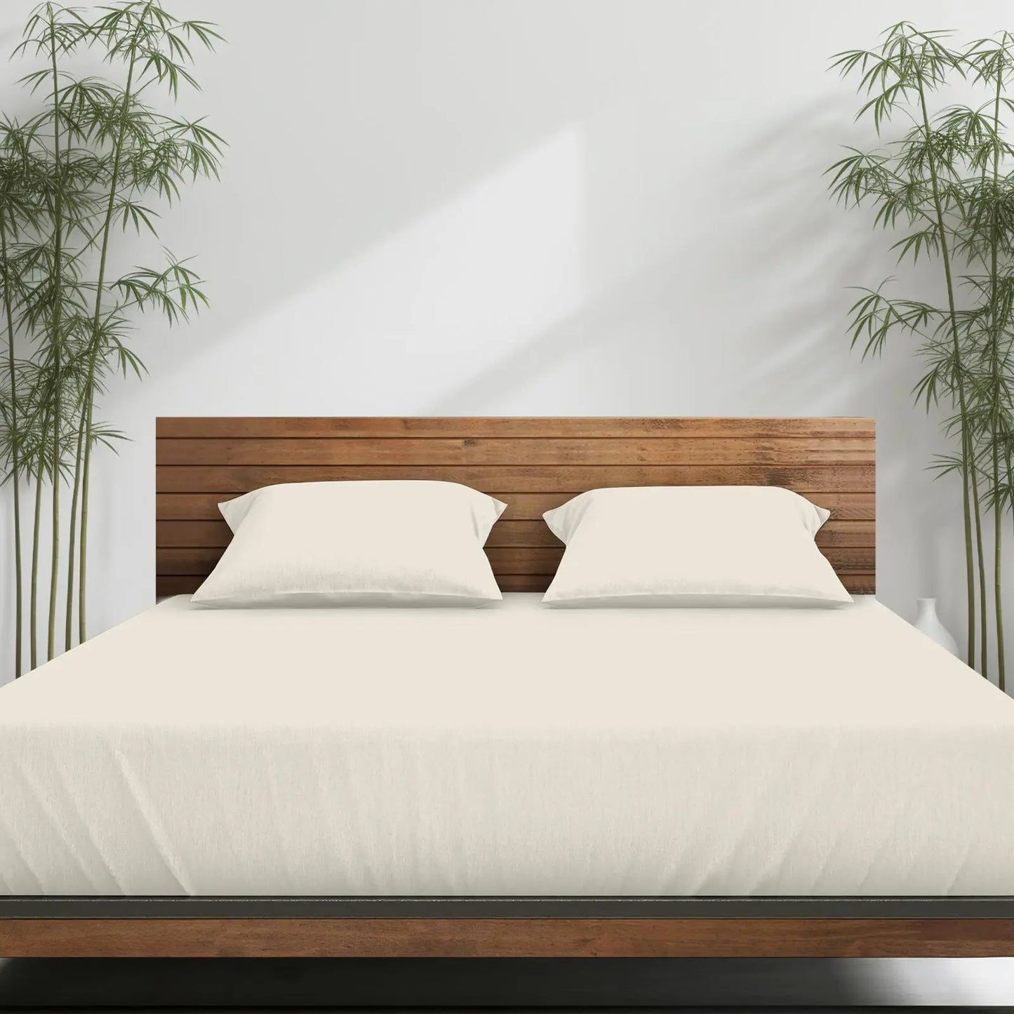 Emircey 3-Piece Bamboo Sheet Set (1 Fitted Sheet + 2 Pillowcases) – Luxurious, Breathable, Cooling Bedding for Home and Dorm Use, Perfect Gift for Any Occasion