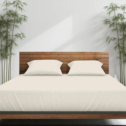 Emircey 3-Piece Bamboo Sheet Set (1 Fitted Sheet + 2 Pillowcases) – Luxurious, Breathable, Cooling Bedding for Home and Dorm Use, Perfect Gift for Any Occasion