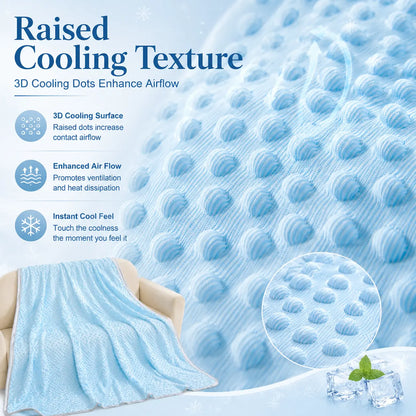 Summer Cooling Blanket for Hot Sleepers - Lightweight, Breathable, and Machine Washable Soft Plush Blanket for Bed, Sofa, Office, and Camping – Ideal for Summer Bedding Gifts and Multi-Scene Use