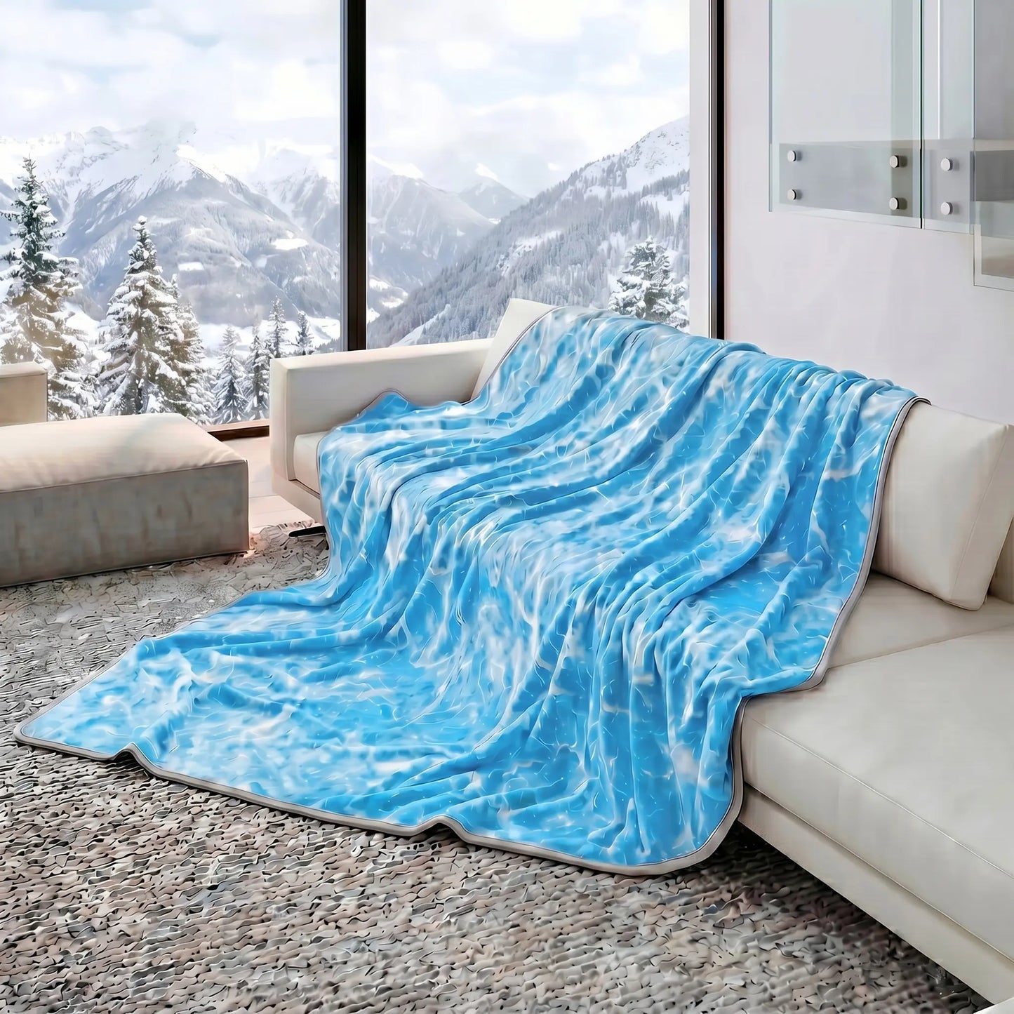 Summer Cooling Blanket for Hot Sleepers - Lightweight, Breathable, and Machine Washable Soft Plush Blanket for Bed, Sofa, Office, and Camping – Ideal for Summer Bedding Gifts and Multi-Scene Use