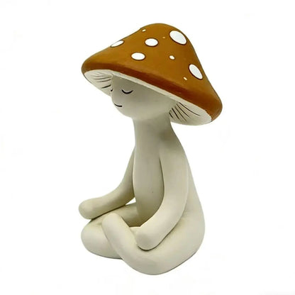 Meditation Mushrooms Decorative Figurine, Statue, Zen Meditation Mushroom Ornament, Relaxation and Peaceful Home Decoration