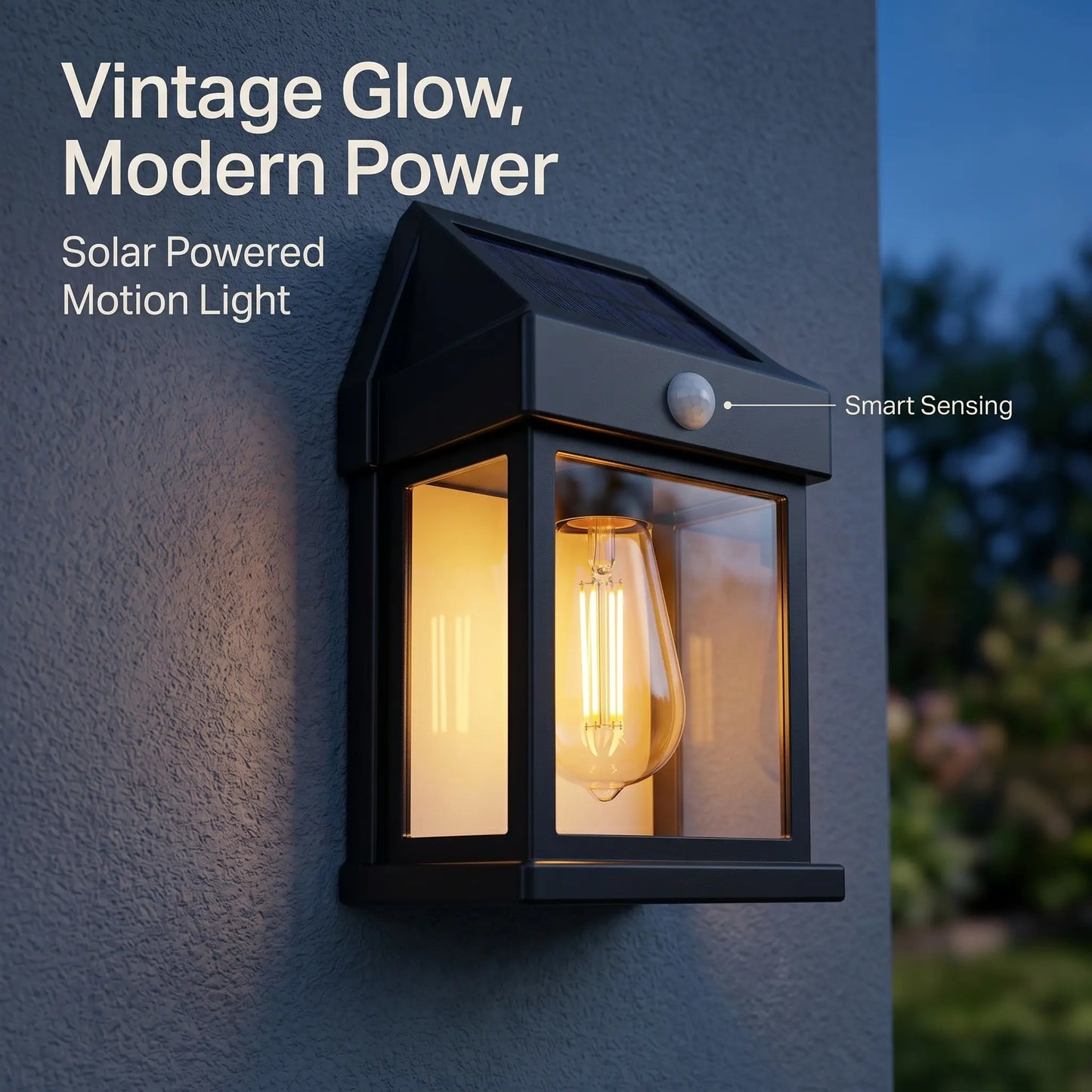 1/2/4PCS Solar Outdoor Wall Lights with Motion Sensor – IP65 Waterproof Garden Security Lighting, 3 Modes (Auto Dusk-To-Dawn), Wireless Decorative Lights for Patios, Villas, and Pathways (Modern Black Design)