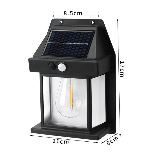 1/2/4PCS Solar Outdoor Wall Lights with Motion Sensor – IP65 Waterproof Garden Security Lighting, 3 Modes (Auto Dusk-To-Dawn), Wireless Decorative Lights for Patios, Villas, and Pathways (Modern Black Design)