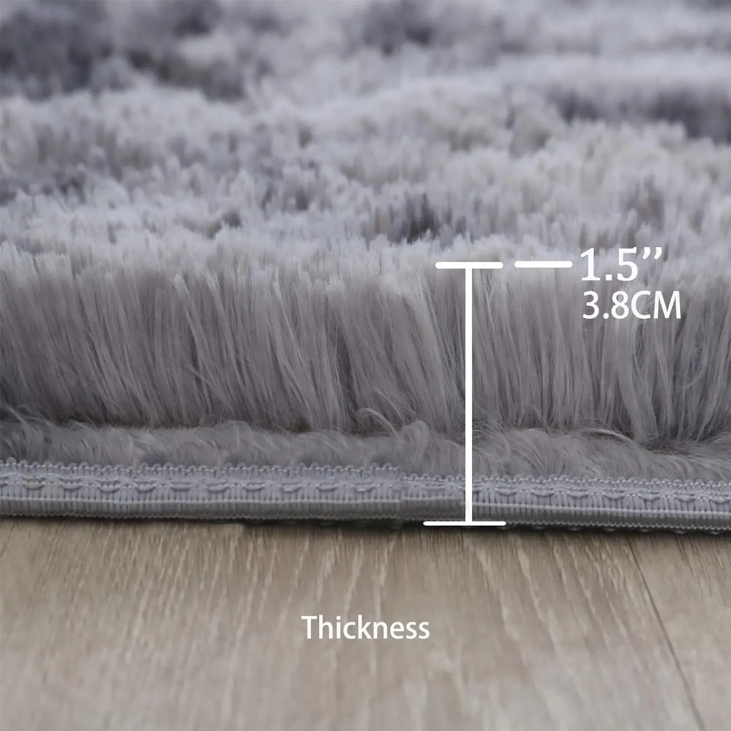 Modern Long Shag Rug, Fluffy Area Rug, Polyester Fiber Rectangular Carpet for Living Room & Bedroom, Home Use, Multiple Sizes Available #GLOBAL PICKS