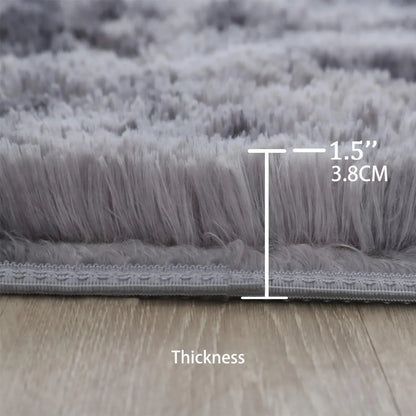 Modern Long Shag Rug, Fluffy Area Rug, Polyester Fiber Rectangular Carpet for Living Room & Bedroom, Home Use, Multiple Sizes Available #GLOBAL PICKS