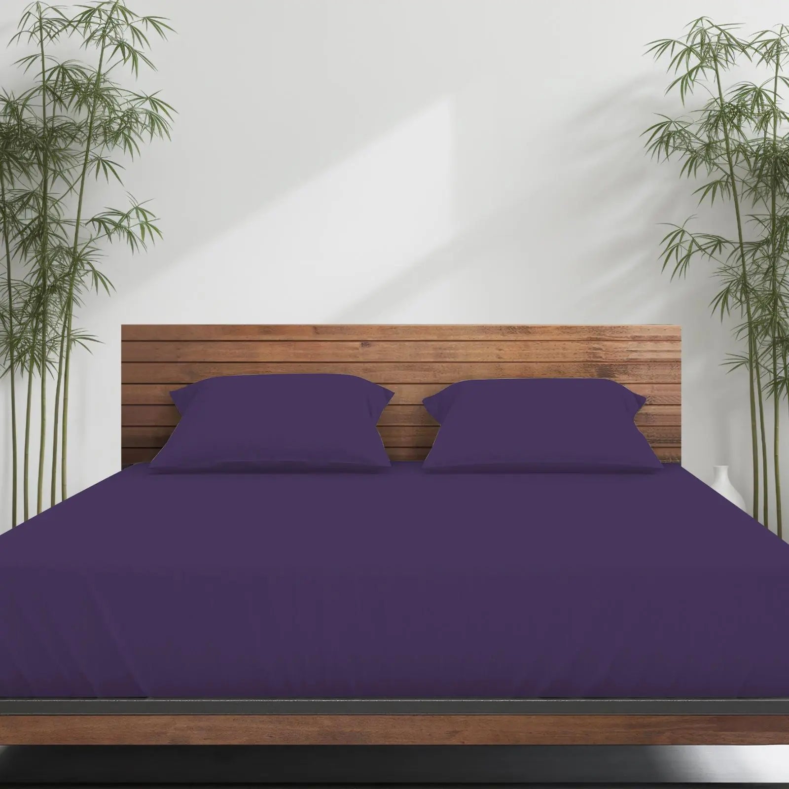 Emircey 3-Piece Bamboo Sheet Set (1 Fitted Sheet + 2 Pillowcases) – Luxurious, Breathable, Cooling Bedding for Home and Dorm Use, Perfect Gift for Any Occasion