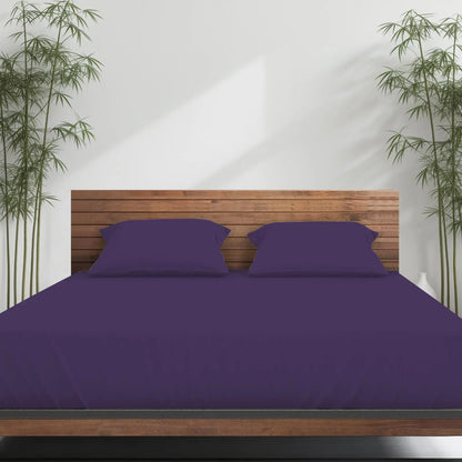 Emircey 3-Piece Bamboo Sheet Set (1 Fitted Sheet + 2 Pillowcases) – Luxurious, Breathable, Cooling Bedding for Home and Dorm Use, Perfect Gift for Any Occasion