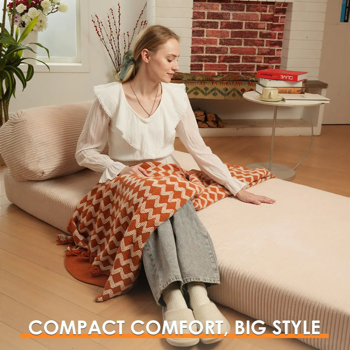 Apartment Must-Have: Foldable Sofa Bed. Memory Foam Mattress & Easy Setup