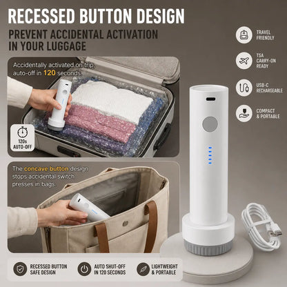 BLOOM LL [2026 Upgraded Edition] — 9/12/15/27-Piece Leak-Proof Vacuum Travel Storage Bag Set. Includes Rechargeable Cordless Electric Air Pump. Ideal for Clothing, Bedding, Luggage, Suitcases, and Moving Storage.
