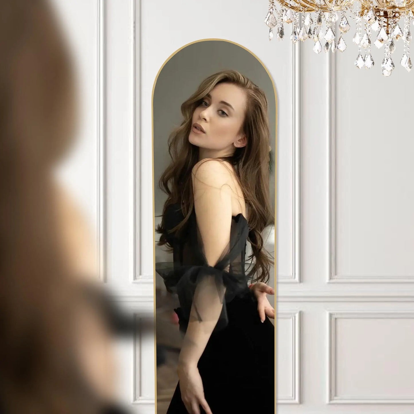 CONCETTA 59"x16" Arched Full-Length Floor Mirror
