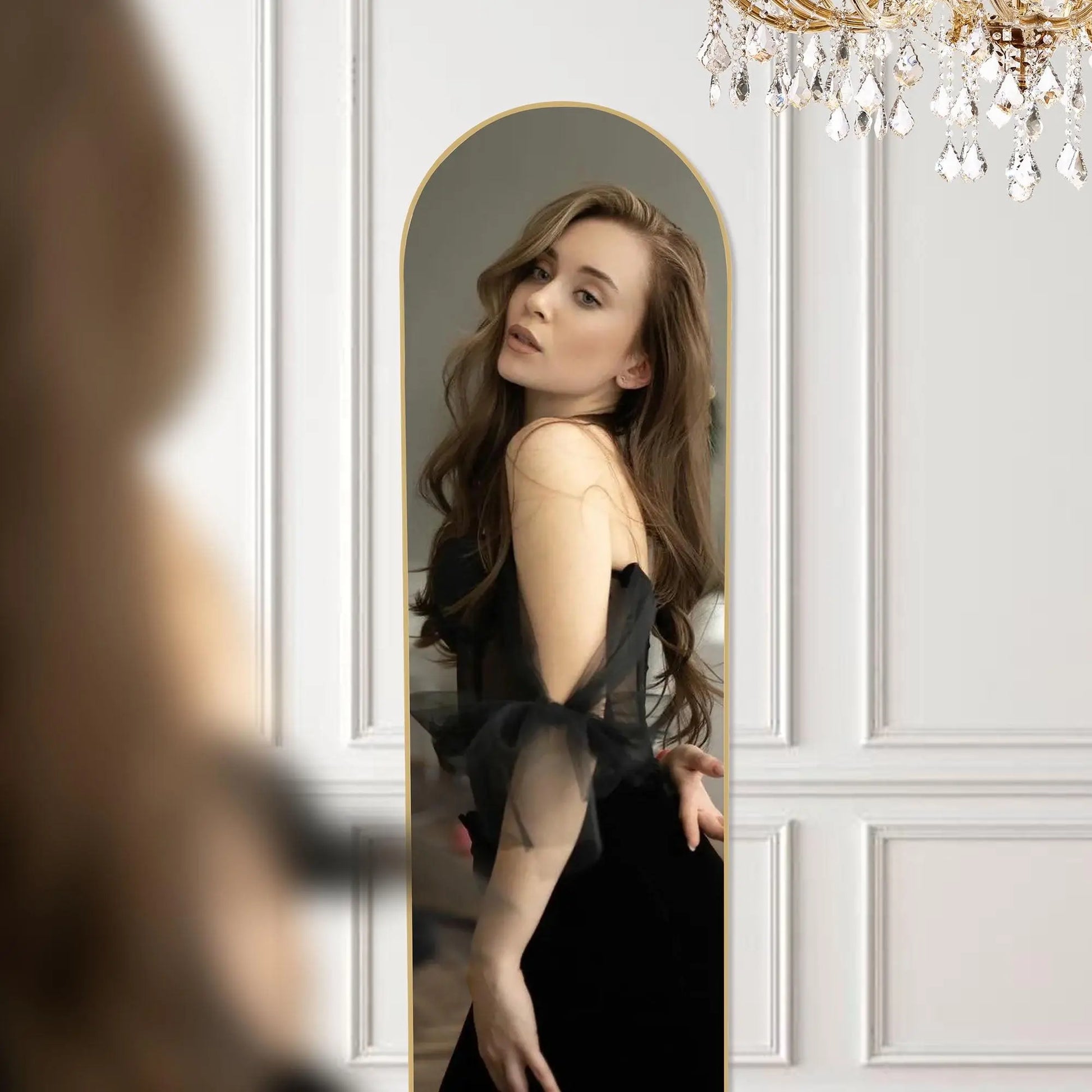 CONCETTA 59"x16" Arched Full-Length Floor Mirror