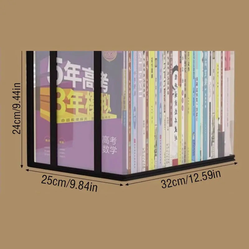Transparent Plastic Storage Box Set (1 Piece), Large Capacity Book and Clothing Organizer, Space Saving Home and Office Design