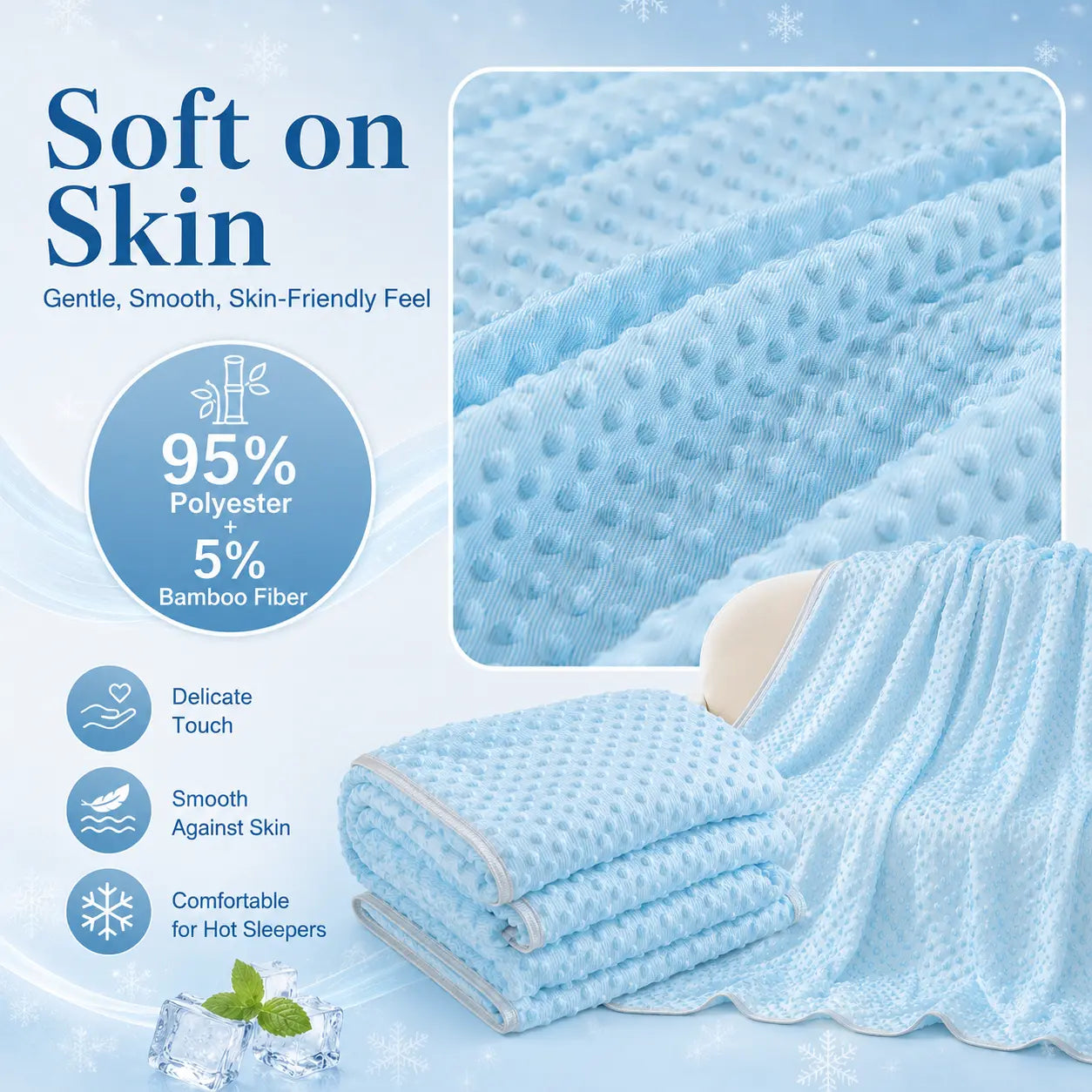 Summer Cooling Blanket for Hot Sleepers - Lightweight, Breathable, and Machine Washable Soft Plush Blanket for Bed, Sofa, Office, and Camping – Ideal for Summer Bedding Gifts and Multi-Scene Use